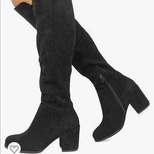 Knee High Faux Suede Boots